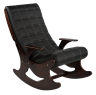Кресло-качалка Эль Гроссо, чёрная кожа