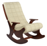 Кресло-качалка Эль Гроссо, светло-бежевая кожа